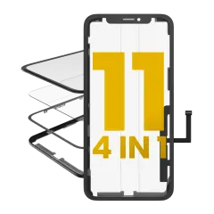 4 i 1 (Glas med förmonterad OCA + Ram + Digitizer) för iPhone 11 (OCA Master)