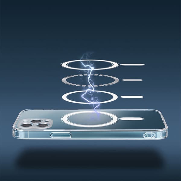 Anti Shock 1,5 mm Mag skal för iPhone 15 transparent kameraskydd transparent
