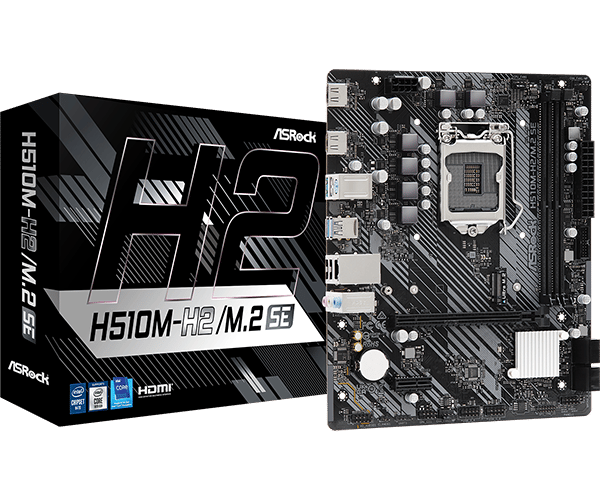 ASRock H510M-H2/M.2 SE Moderkort - Micro-ATX, LGA1200, Intel H510