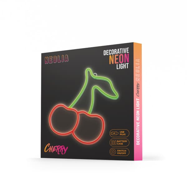 Neon LED-lampa CHERRY grön röd NNE23 Neolia
