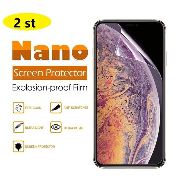 2 st Nano filmfolie för iphone 11 pro max/Xs max transparent