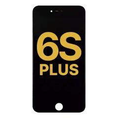 LCD-enhet med stålplatta för iPhone 6S Plus (renoverad) (svart)