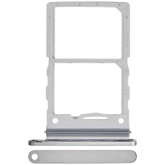 Dubbel SIM-kortshållare för Samsung Galaxy Z Flip 6 (F741) (Premium) (Silver Shadow) silver
