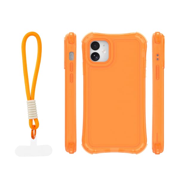 Safepop skal med rem för iPhone 11 orange
