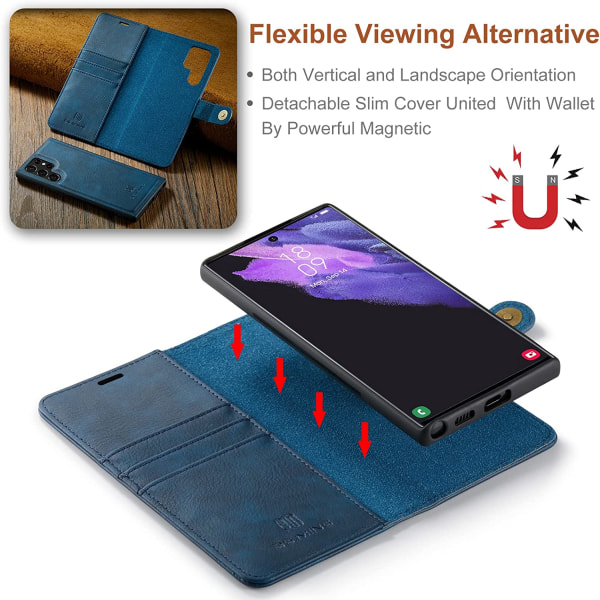 DG.MING  för Samsung Galaxy S22 Ultra,blå röd