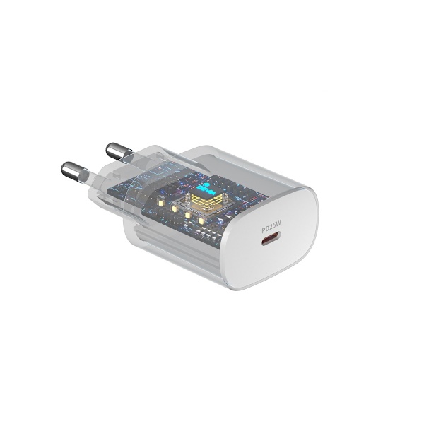 Devia väggladdare Smart PD 25W 1x USB-C vit + kabel USB-C - USB-C