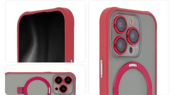 Ring Secure Mag skal till iPhone 14 Pro - Röd, Stöttåligt