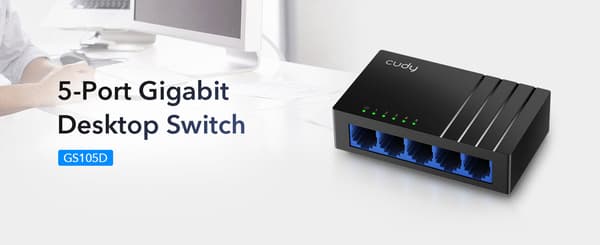 Cudy GS105D Switch 5-port Gigabit Ethernet
