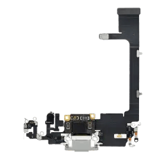 Laddningsport Flexkabel med kort för iPhone 11 Pro (Premium) (Silver)