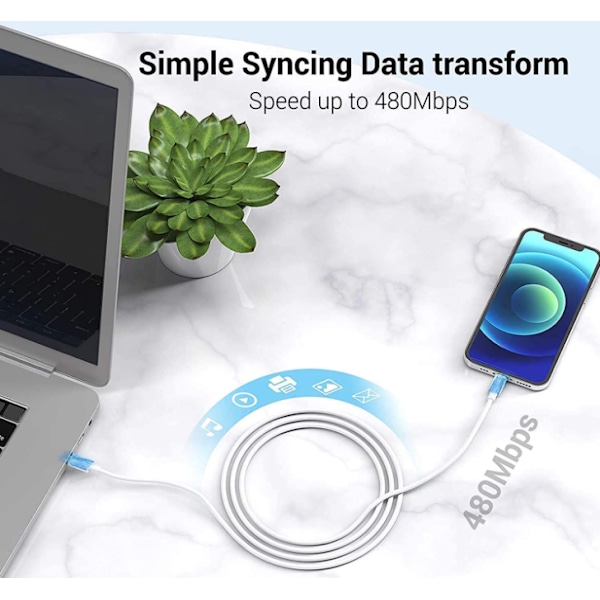 2 st 1m iPhonekabel usbc-ligthing