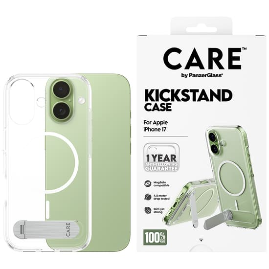 CARE by PanzerGlass® Feature Case Transparent Kickstand iPhone 17 transparent