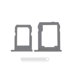 SIM- och SD-kortfack för Samsung Galaxy Tab S2 8.0\" (T715 / T719) (2015) (3G-version) (2-delat set) (vit)