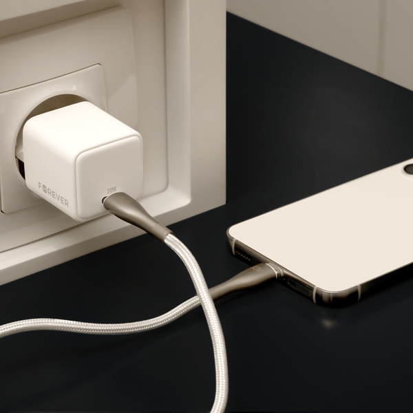 Forever TC-08-20C GaN PD-laddare 1x USB-C 20W vit