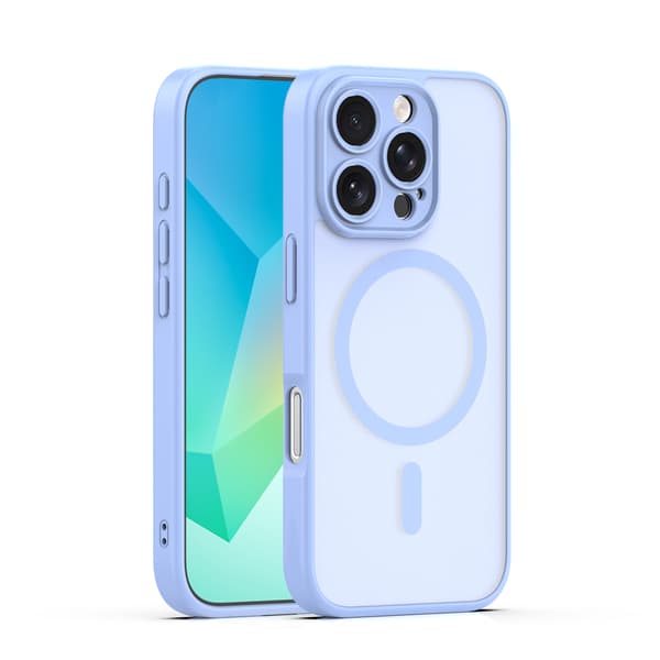 Mag Matt skal för iPhone 16 Pro Max ljusblå kameraskydd