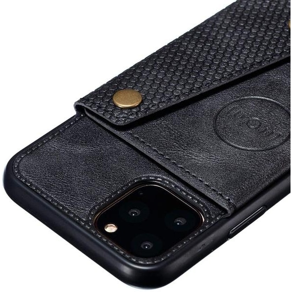 ny design iphone 11 pro plånboks fodral med magnet svart "Black"
"Svart"