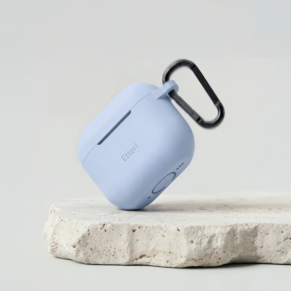 Etteri silikonfodral för AirPods 4 ljusblå