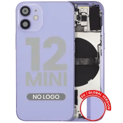 Baksida med smådelar för iPhone 12 Mini (EU / Global version) (Eftermarknad Plus) (Lila) lila