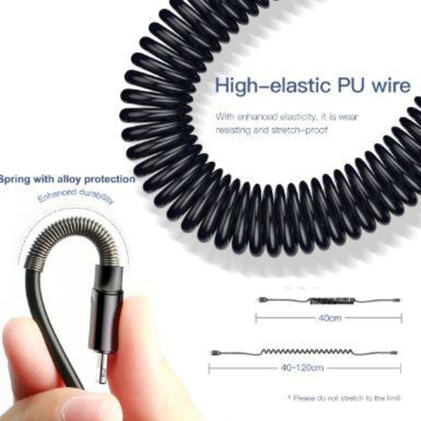 Baseus  USB-snurrad kabel för iPhone X 8 7 6 6s Plus i