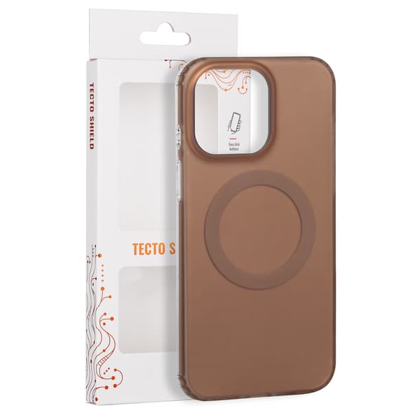 Tecto Shield Mistiq Mag skal för iPhone 15 Pro Max brun brun