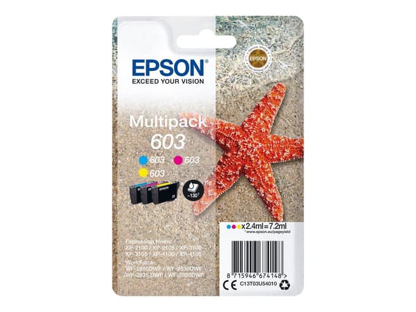Epson 603 Multipack Gul Cyan Magenta bläck C13T03U54010