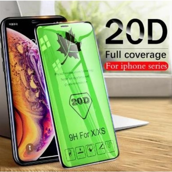 2 st hög kvalitet  hel täckande skärmskydd för iphone X