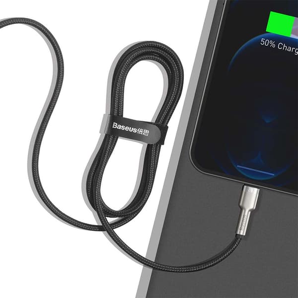 Baseus kabel Cafule Metal USB - Lightning 1,0 m 2,4A svart svart