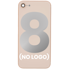 Baksidesglas med bakre kameralins för iPhone 8 (Eftermarknad) (Ingen logotyp) (Guld)