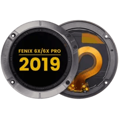 LCD-enhet med ram för Garmin Fenix 6X / 6X Pro (2019) (Premium) (Svart)