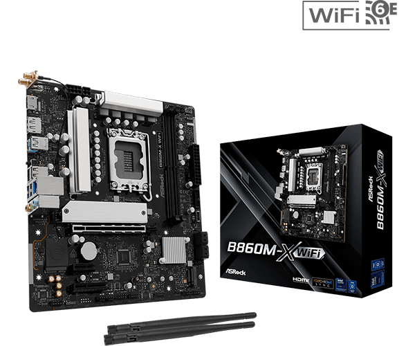 ASRock B860M-X WiFI Micro ATX LGA1851 sokkel Intel B860