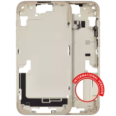 Mellanramshölje med smådelar för iPhone 15 Plus (EU / Global version) (Begagnad OEM-dragning: Klass A) (Gul) gul