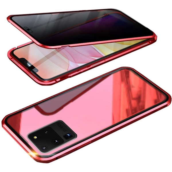Sekretess magnetfodral för Samsung Galaxy S21 plus röd röd