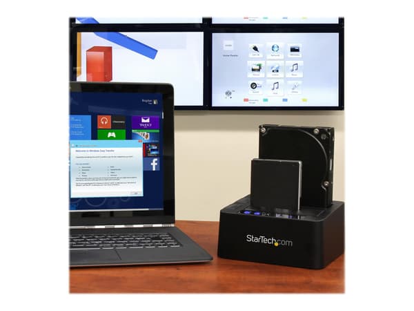 StarTech.com USB 3.1 (10Gbps) Hard Drive Duplicator Dock för 2.5 & 3.5 SATA SSD HDD 4Kn - USB/ USB-C [Thunderbolt 3 Compatible] Cloner (SDOCK2U313R)