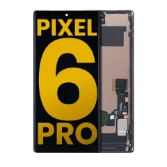 OLED-enhet med ram (med fingeravtryckssensor) för Google Pixel 6 Pro (renoverad) (alla färger)