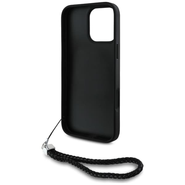 Karl Lagerfeld HC Quilted PU Initial Logo & Chain Strap-fodral för iPhone 16 Pro Max Svart