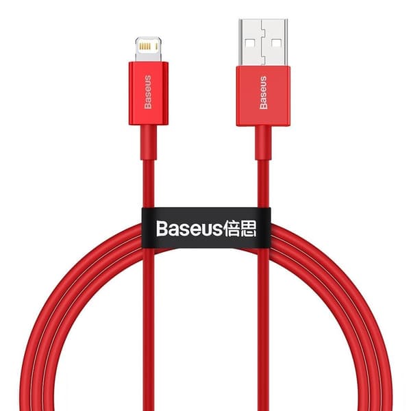 1 m Baseus cabel iphone|röd röd