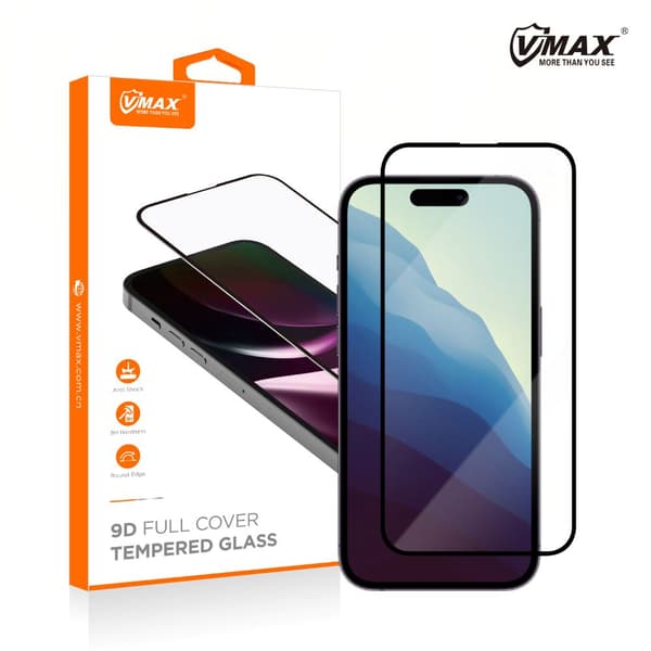 Vmax Tempered Glass 9D for iPhone 16 Plus 6.7\"