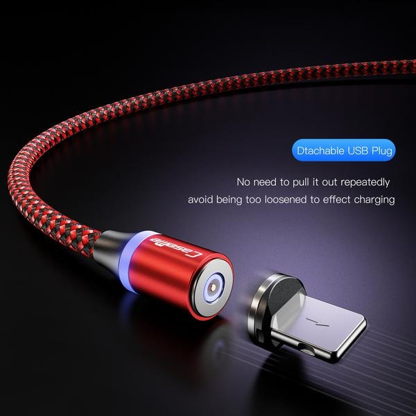 1m CaseME magnet laddare|röd (Micro-usb)