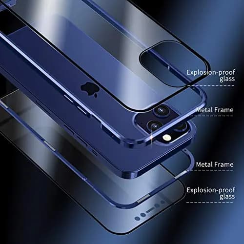 doubelsidig för iphone 12mini|blå transparent