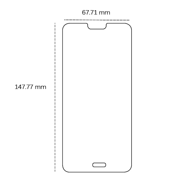 Härdat glas 2,5D för Huawei P20 Pro
