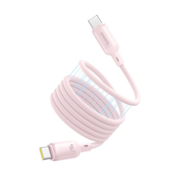 Baseus kabel PicoGo PD USB-C - USB-C 1,0m baby rosa 240W magnetisk rosa
