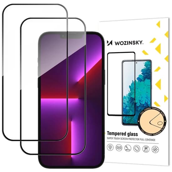 Wozinsky Full Glue Tempered Glass 2-Pack för iPhone 17, iPhone 16 Pro