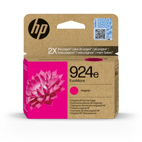 HP 924e EvoMore Magenta 800 sidor bläck 4K0U8NE