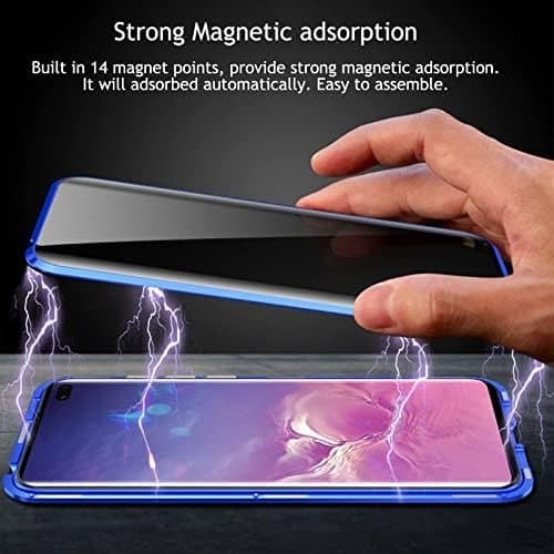 Sekretess magnetiskt fodral för Samsung S25 plus blå