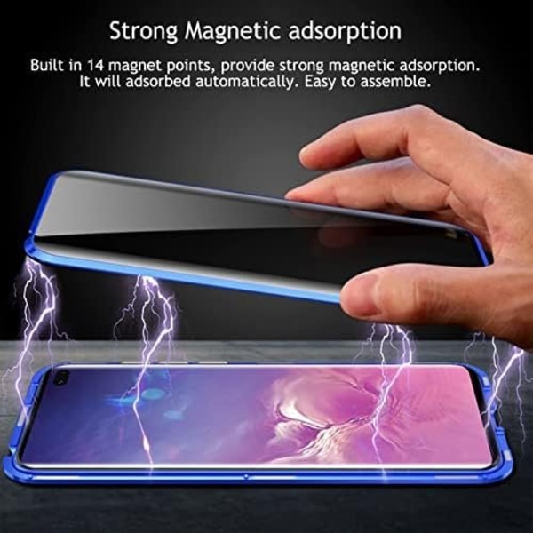 Sekretess magnetiskt fodral för Samsung S25 plus svart svart