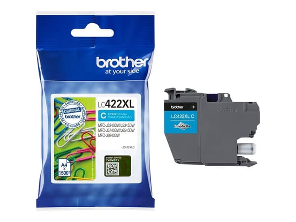 Brother LC 422XLC Cyan 1500 sidor bläck
