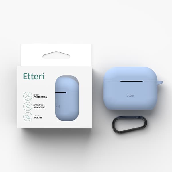 Etteri silikonfodral för AirPods Pro 3 ljusblå