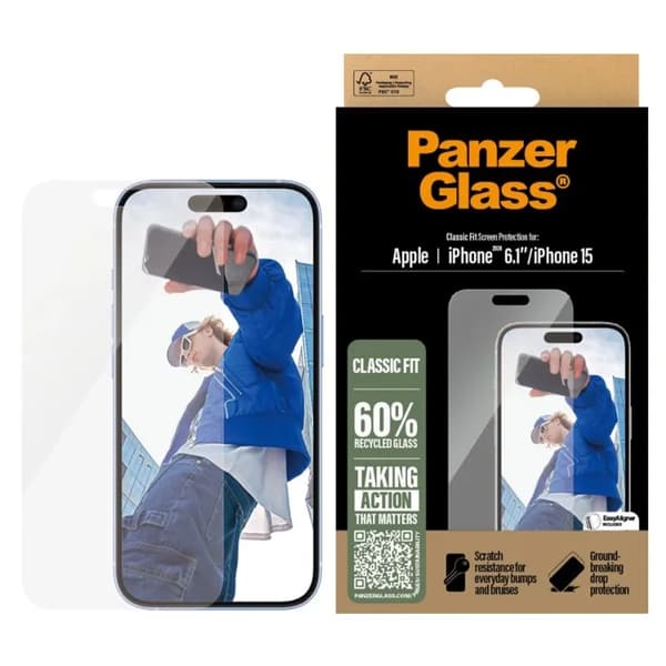 PanzerGlass Skärmskydd Apple iPhone 16 6.1 | Klassisk passform