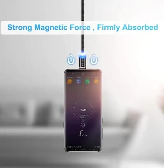 1M Magnetkabel för USB-C Snabb Laddning – Svart svart