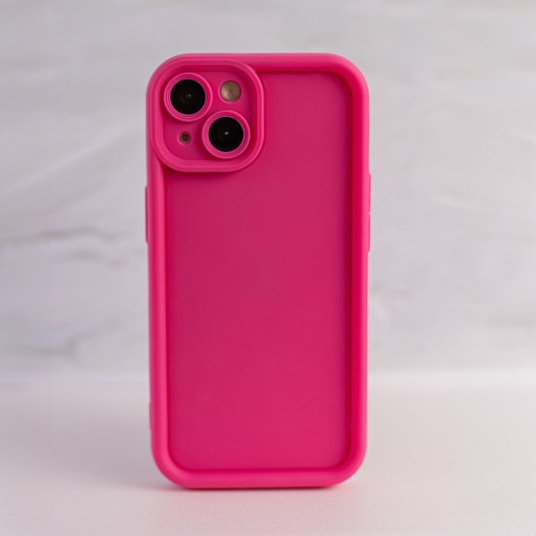 Rim TPU skal för iPhone 15 pro rosa rosa