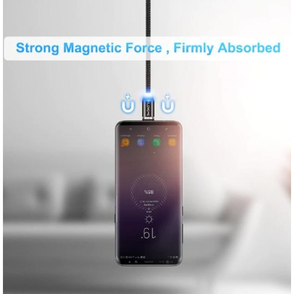 1m Magnetkabel för USB-C |svart